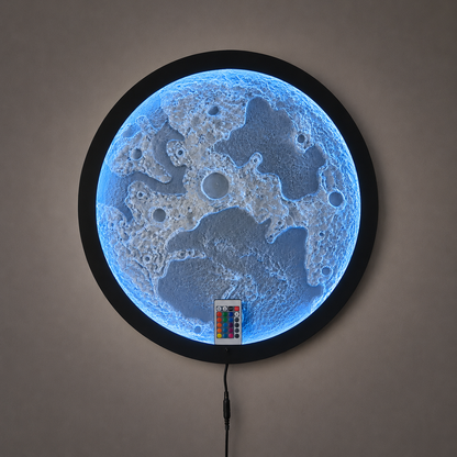 RGB 3D Moon Wall Lamp