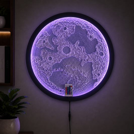 RGB 3D Moon Wall Lamp
