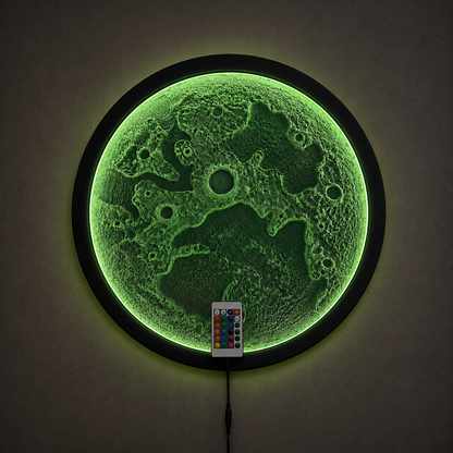 RGB 3D Moon Wall Lamp